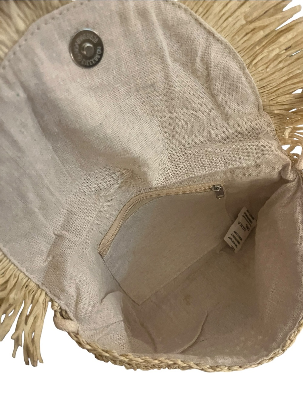 Woven Crossbody Bag Purse - Beige - Picture 4 of 5